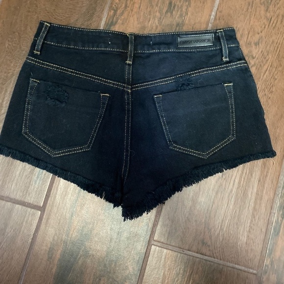 Gypsy Warrior Urban Black Distressed Cut Off Shorts - Picture 2 of 5